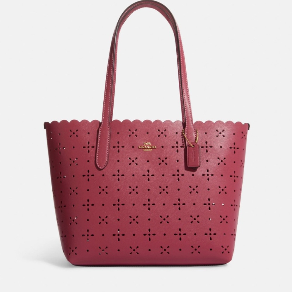 Floral Cutout COACH TOTE
